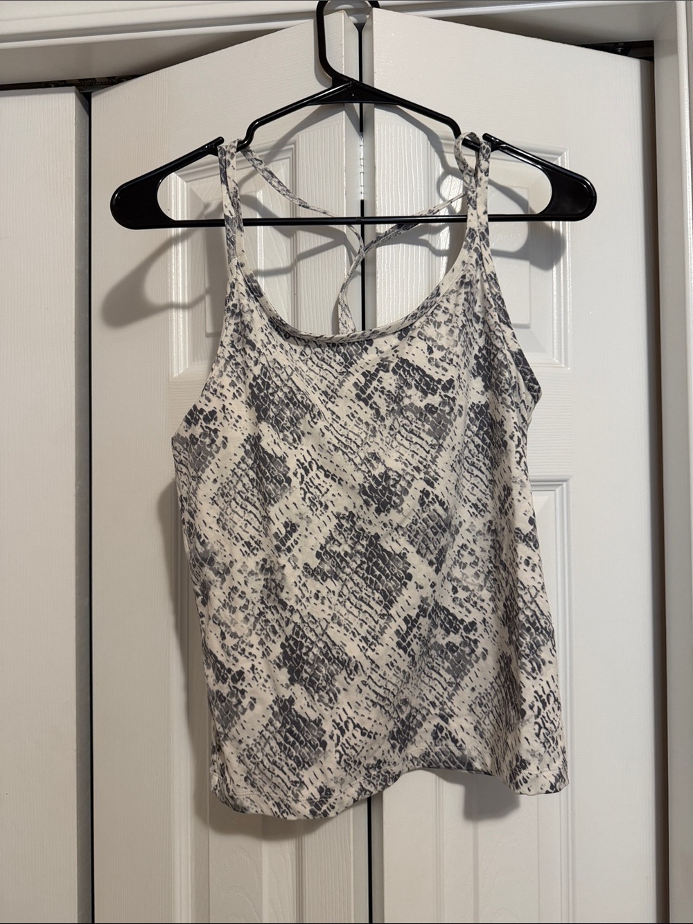 PINK Victoria's Secret White and Gray Printed Camisole